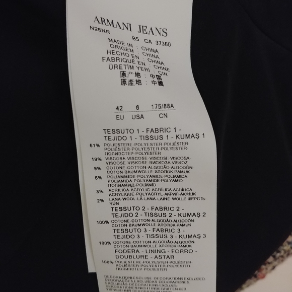 Armani Jeans bouclé tweed blazer - Picture 2 of 4